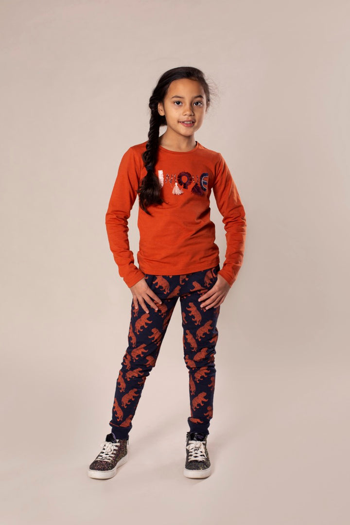 DJ Dutchjeans F40005-45 t-shirt l/m meisjes – roest