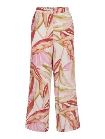 Vila 14114724 Limia lange broek dames roze dessin
