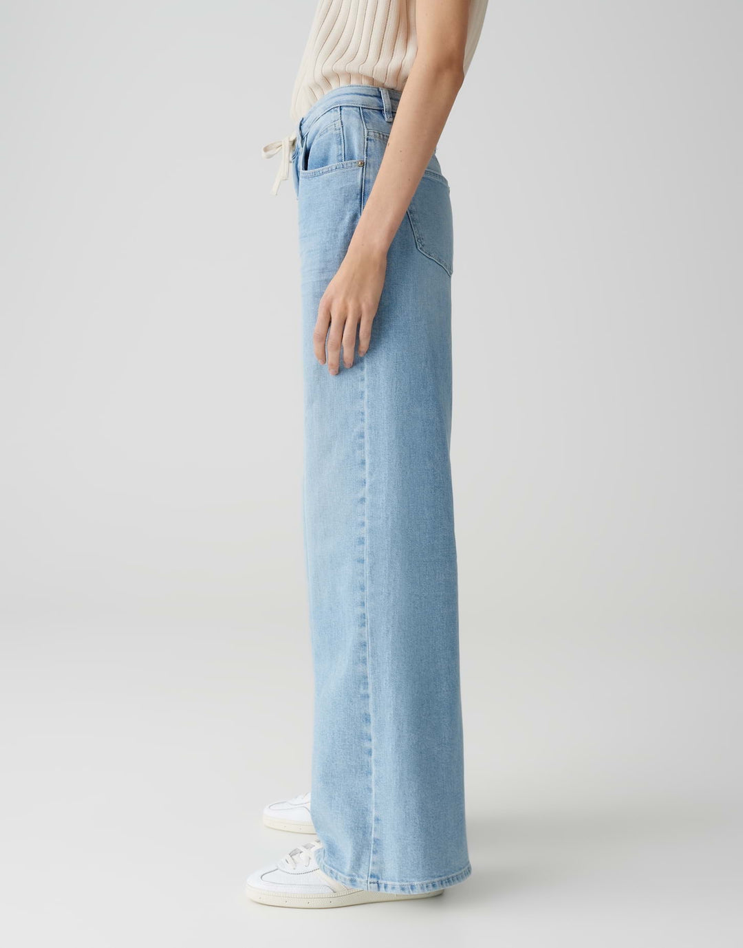 Opus Miva Palazzo jeans loose fit dames – blue denim - L32