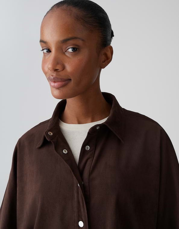 Opus Fermes blouse k/m dames bruin