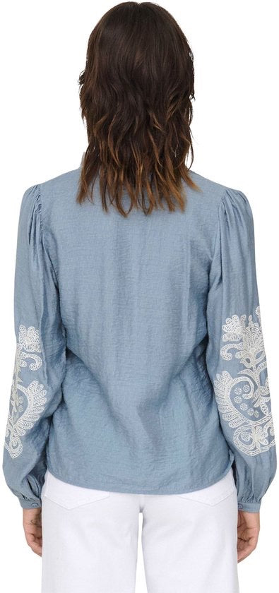 Only New Malou lichtblauwe top l/m dames