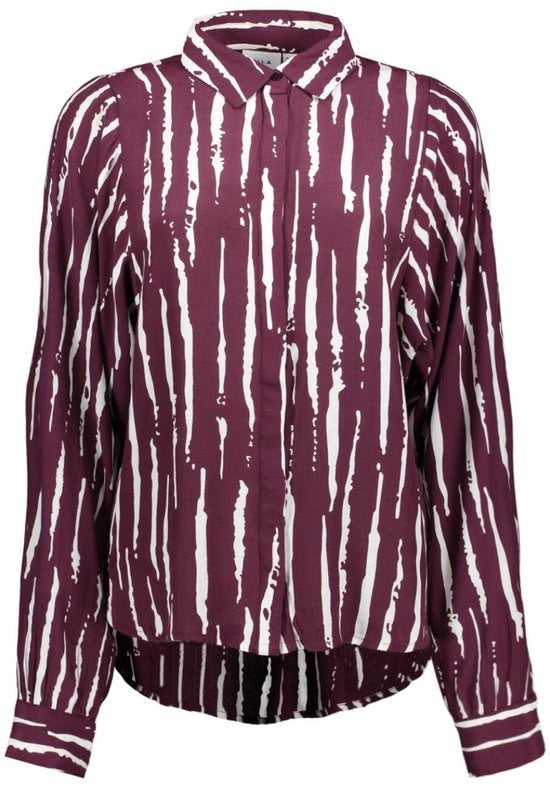 Vila blouse l/m dames paars dessin – 14109314 kirse