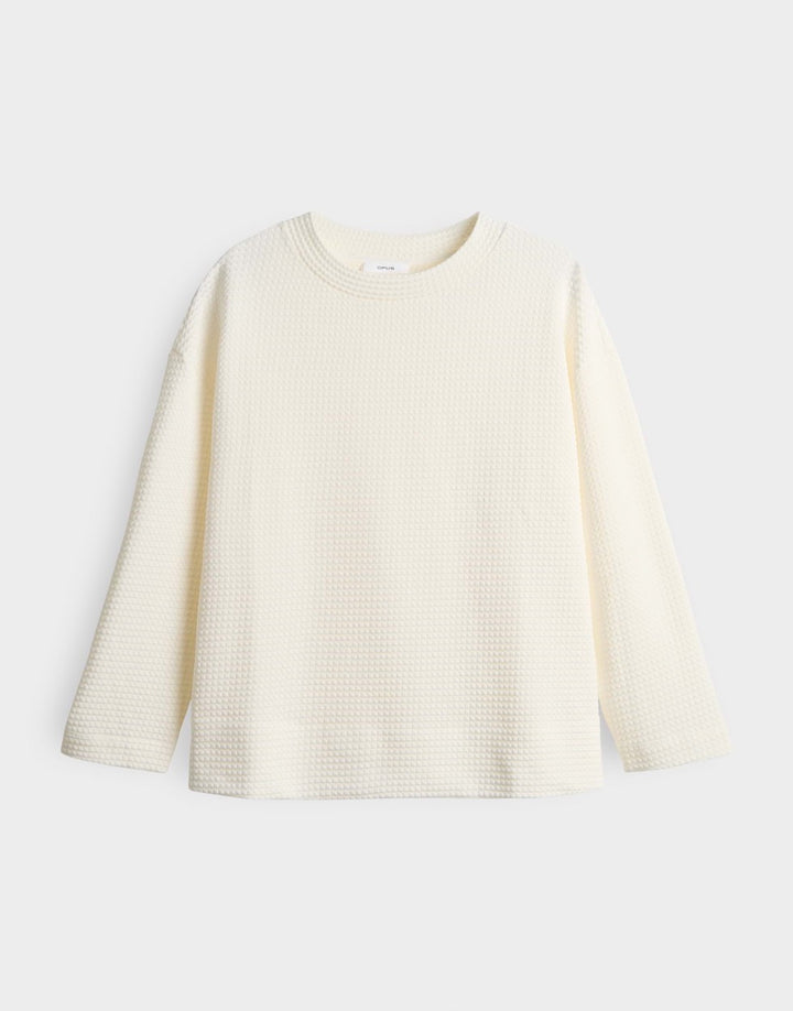 Opus Gelix sweater dames off-white