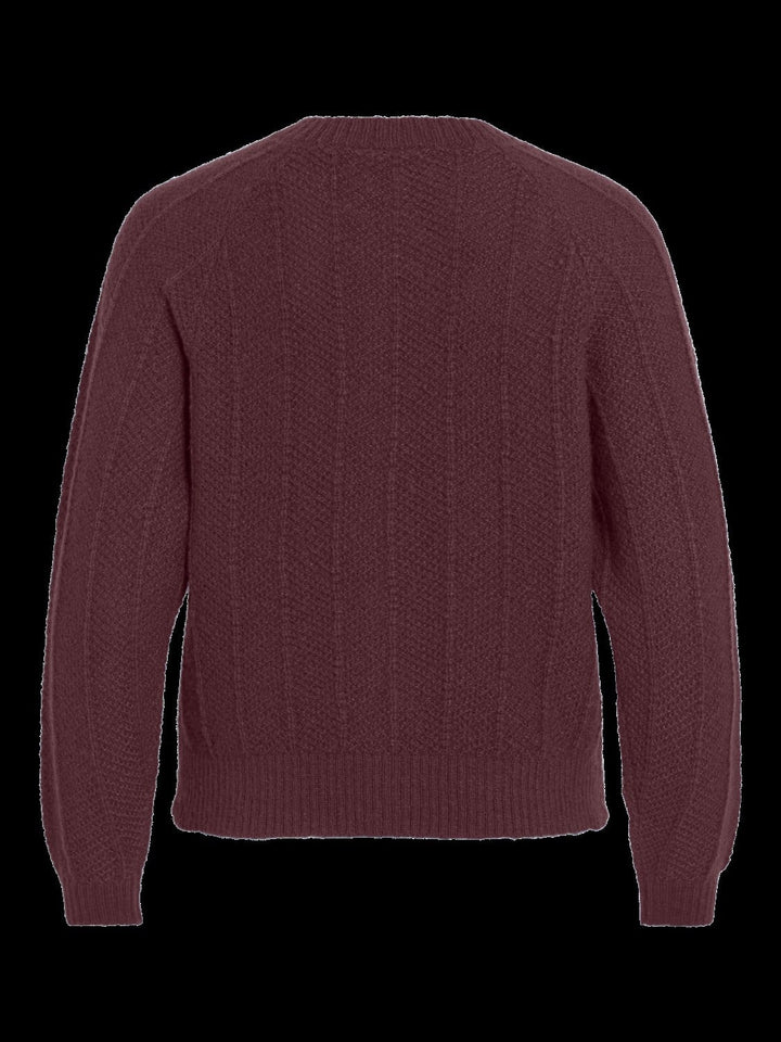 Vila 14116177 Tuli vest gebreid dames bordeaux