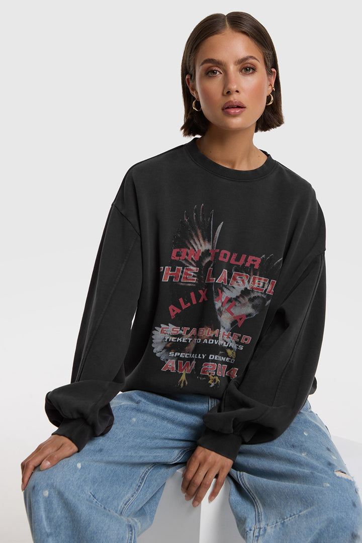 Alix the label sweater dames antraciet