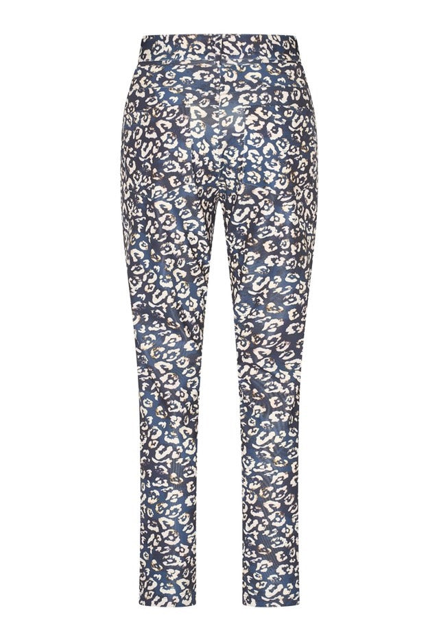 Elvira Casuals E4 24-023 lange broek dames – blauw dessin