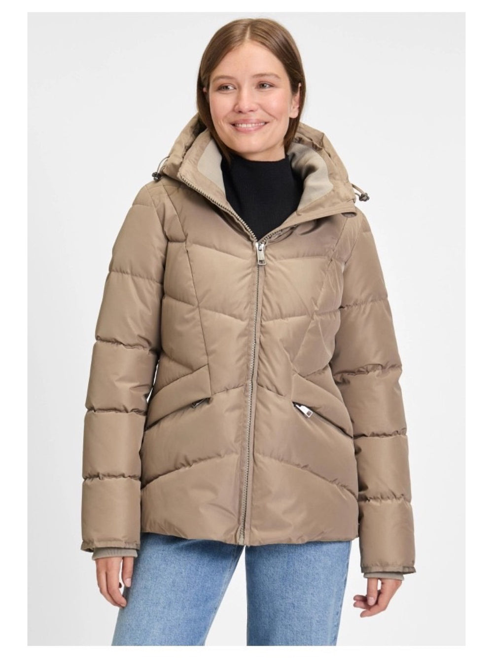 Covered L60391 Anna winterjas dames – olijf