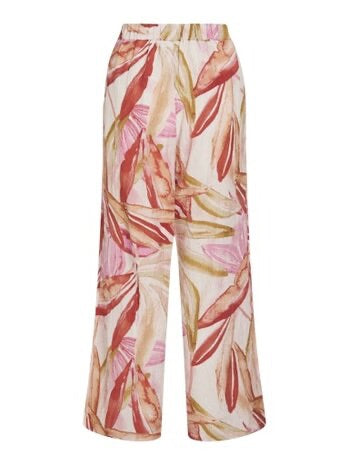 Vila Limia lange broek dames roze dessin