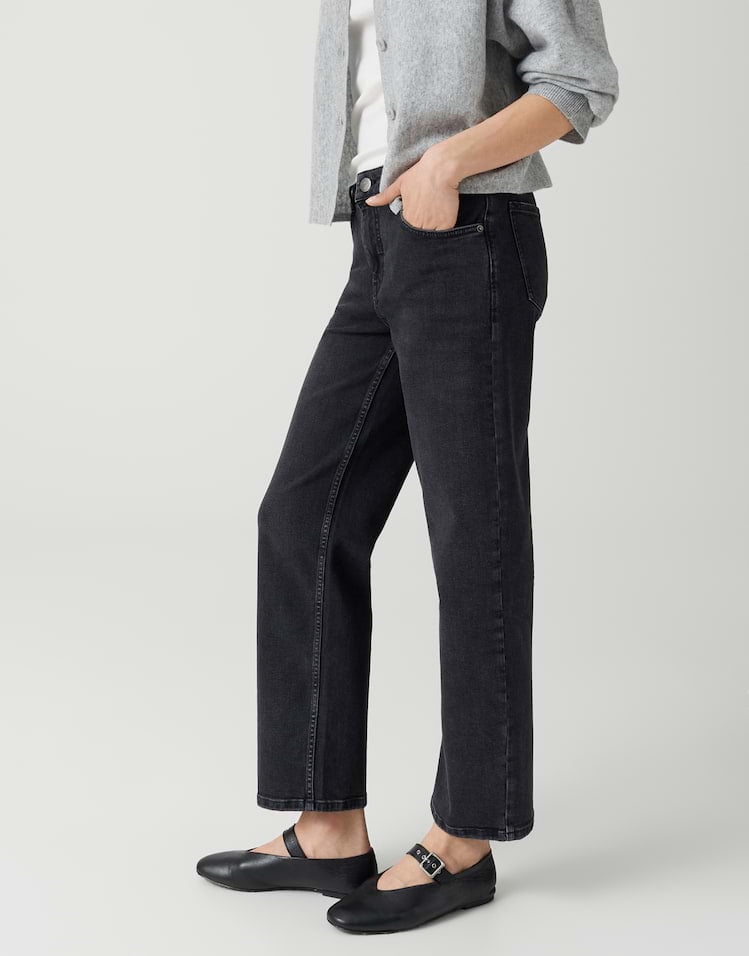 Opus Minah honesty 10607212564248 jeans regular-straight fit black denim - L28
