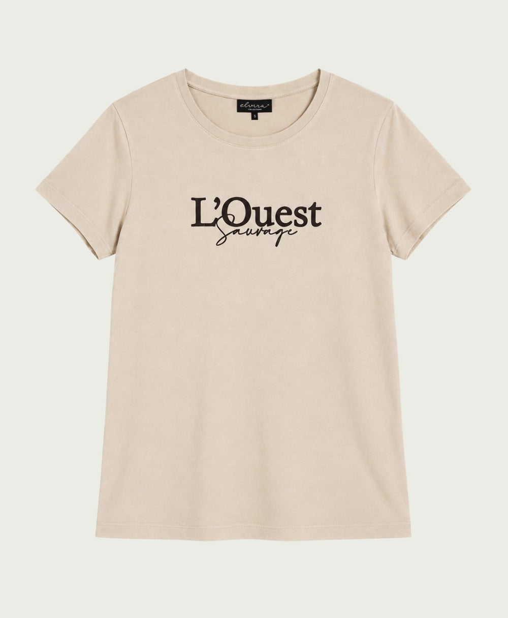 Elvira Casuals E4 26-001 elguest t-shirt k/m beige
