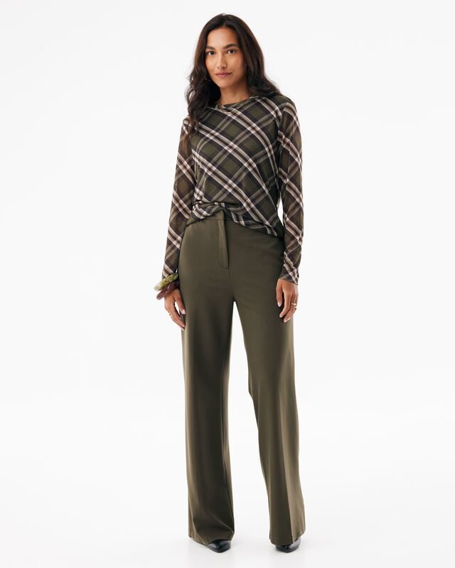 MEXX women MF007000663 lange broek dames donkergroen