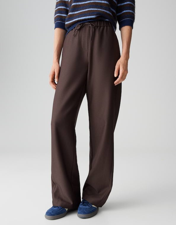 Opus MELANE DYNAMIC lange broek bruin – dames