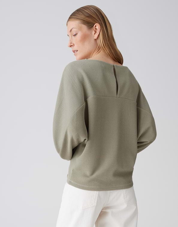 Opus Gluffi sweater dames olijf