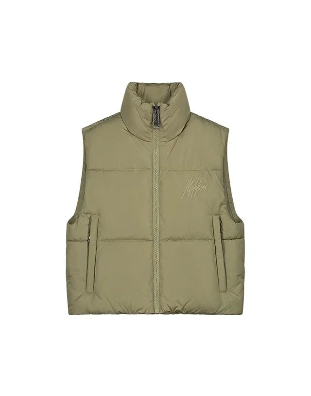 Malelions Women MD1-SS24-13 bodywarmer olijf