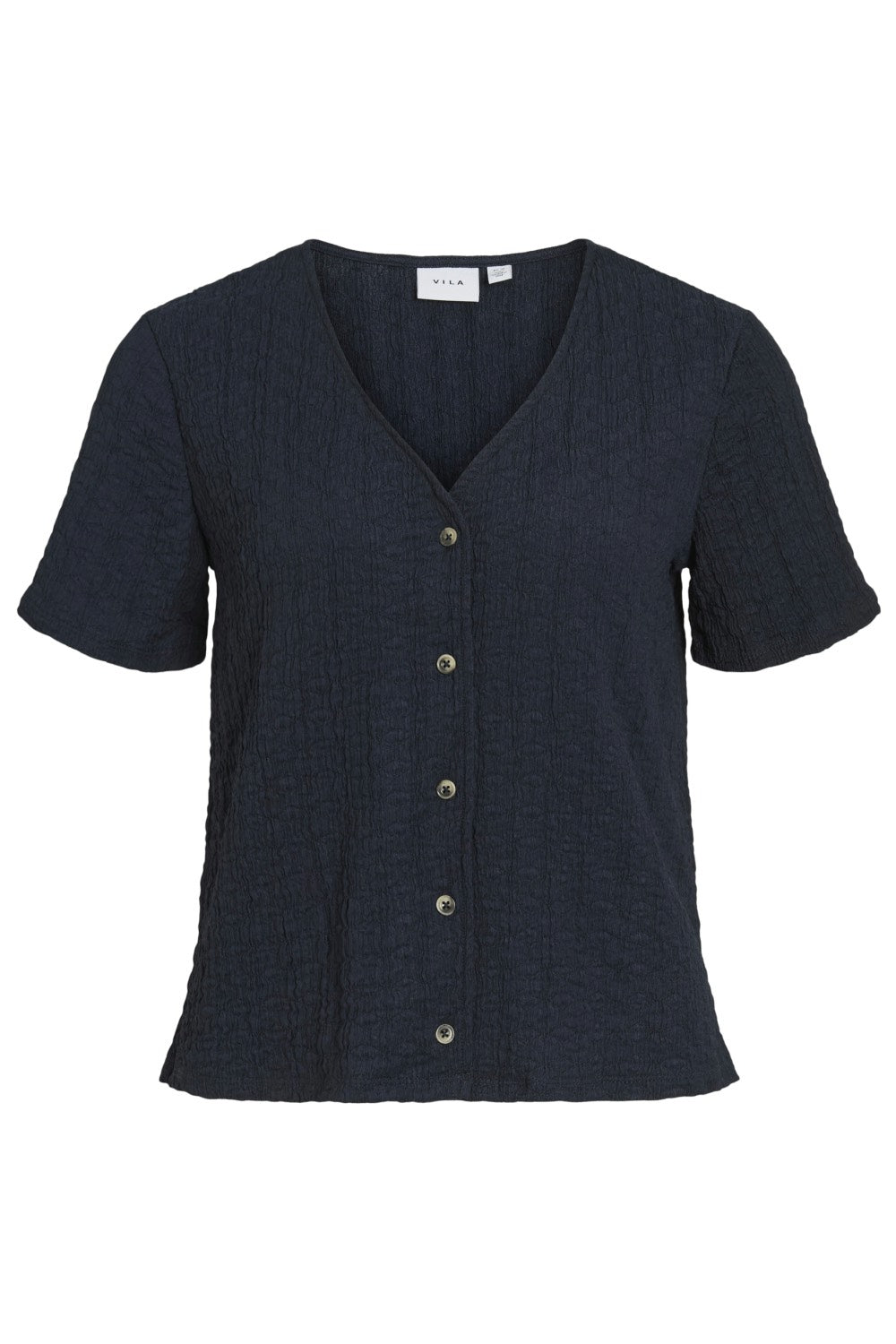 Vila blouse k/m dames navy – trendy en stijlvol
