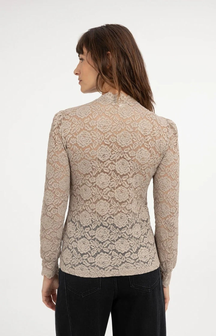 YAYA Women 01-709432-610 top l/m dames taupe