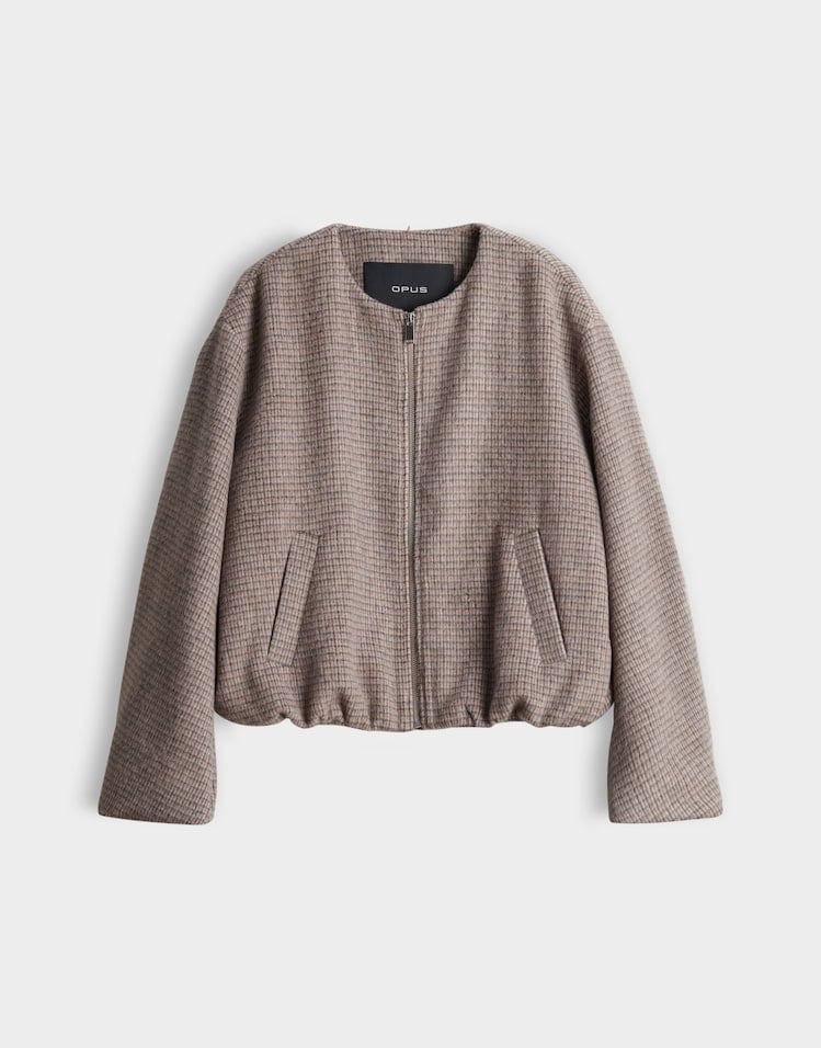 Opus Hessina 10616714451460 tussenjas dames bruin dessin