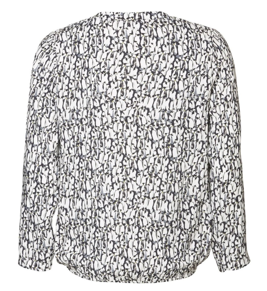 Vila Volettis top l/m dames ecru dessin