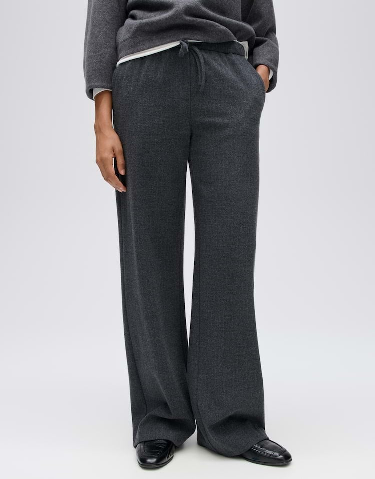 Opus Melane pin 10617314463460 lange broek antraciet - Grijs Dessin