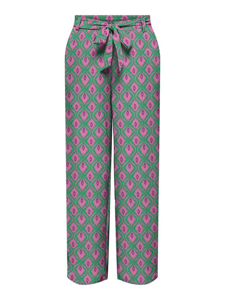 Only Nova lange broek dames groen dessin