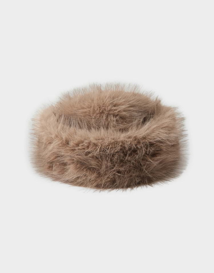 Opus afluffy hat 10482313642465 muts camel – dames