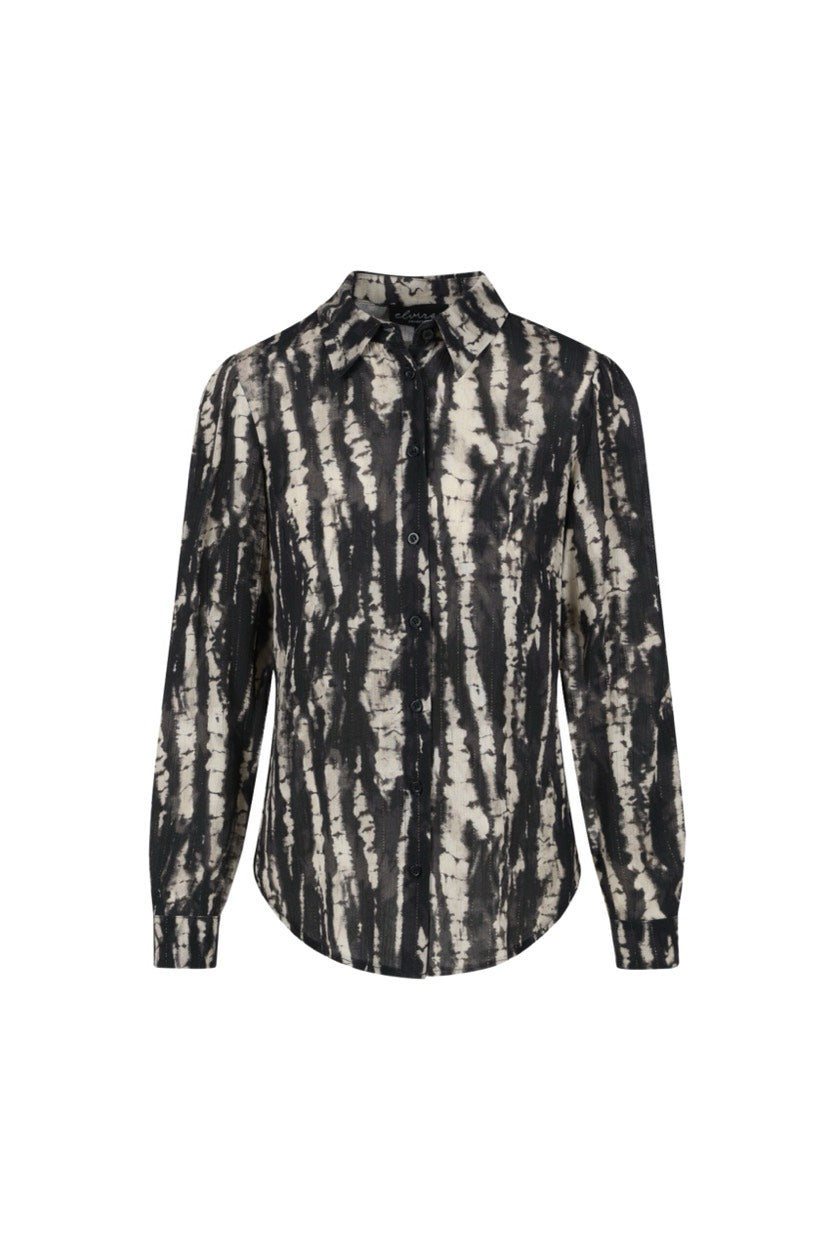 Elvira Casuals E5 25-006 Loes blouse l/m dames - Bruin Dessin