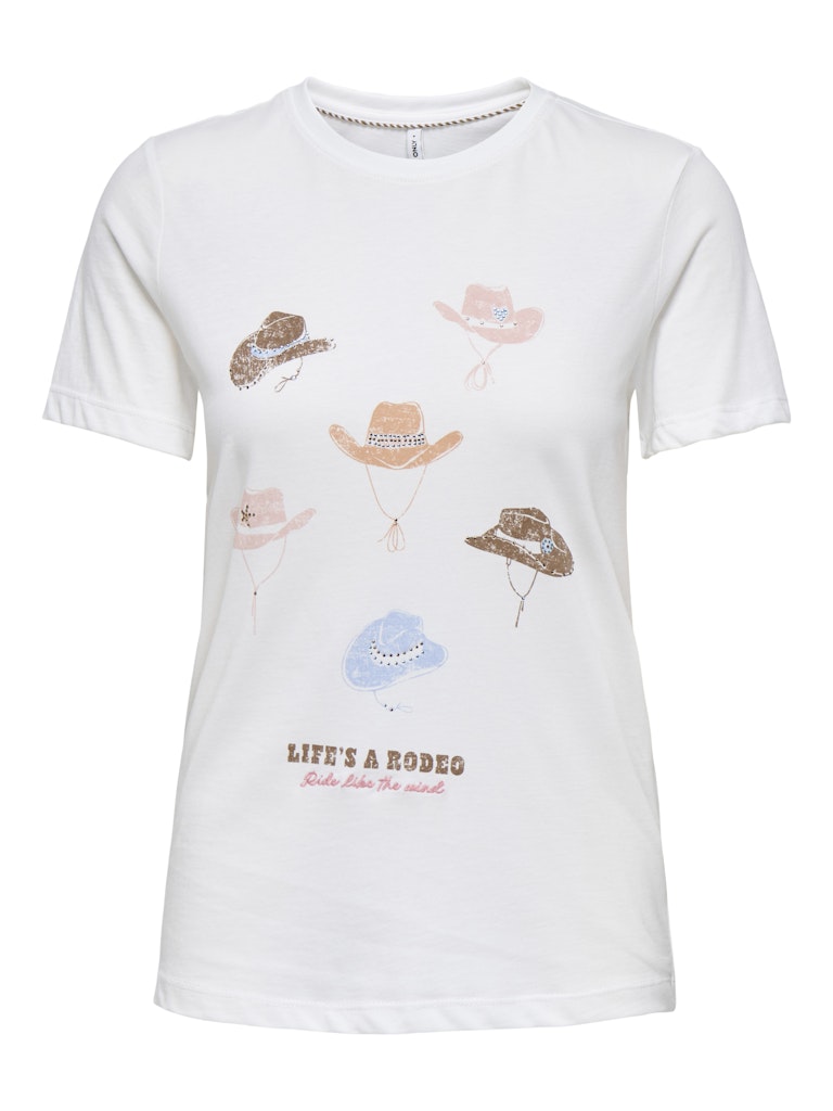 Only t-shirt k/m dames off-white
