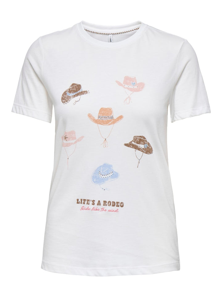 Only t-shirt k/m dames off-white