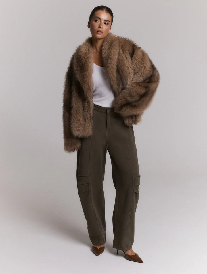 Refined department R2609460079 winterjas dames bruin dessin
