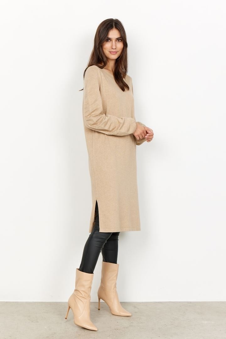 Soyaconcept 33316 jurk midi dames – zand dessin