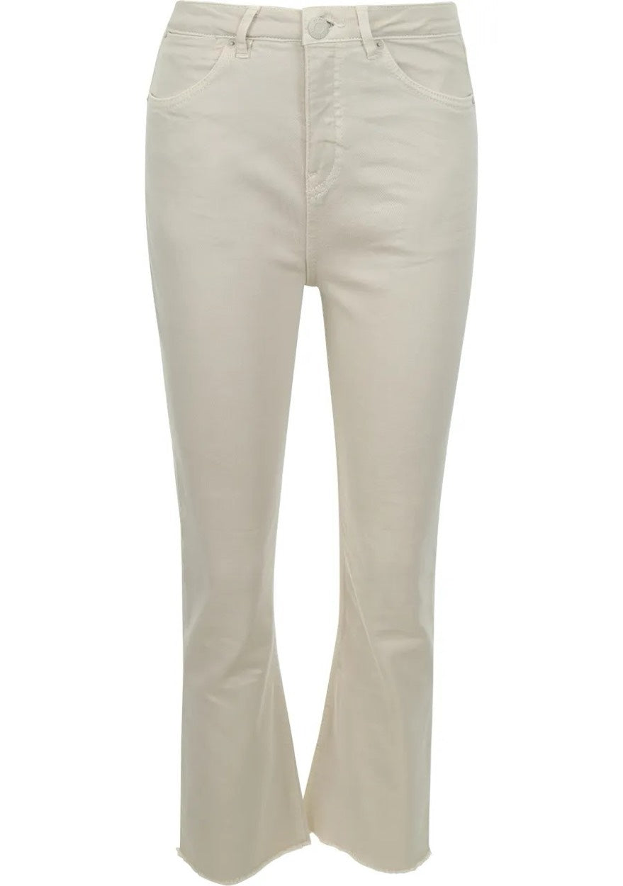 Opus eboni french 103904113311 jeans bootcut dames - Beige - L28