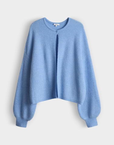 Opus Deriana vest gebreid dames lichtblauw