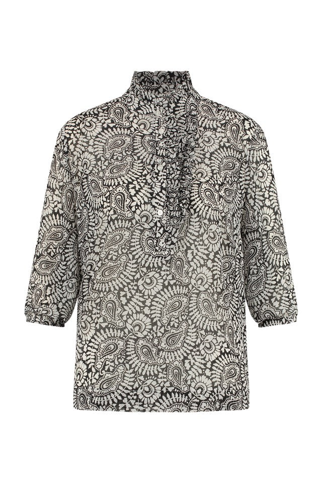 Studio Anneloes Odetta oriental 3/4 blouse – dames - Zwart Dessin