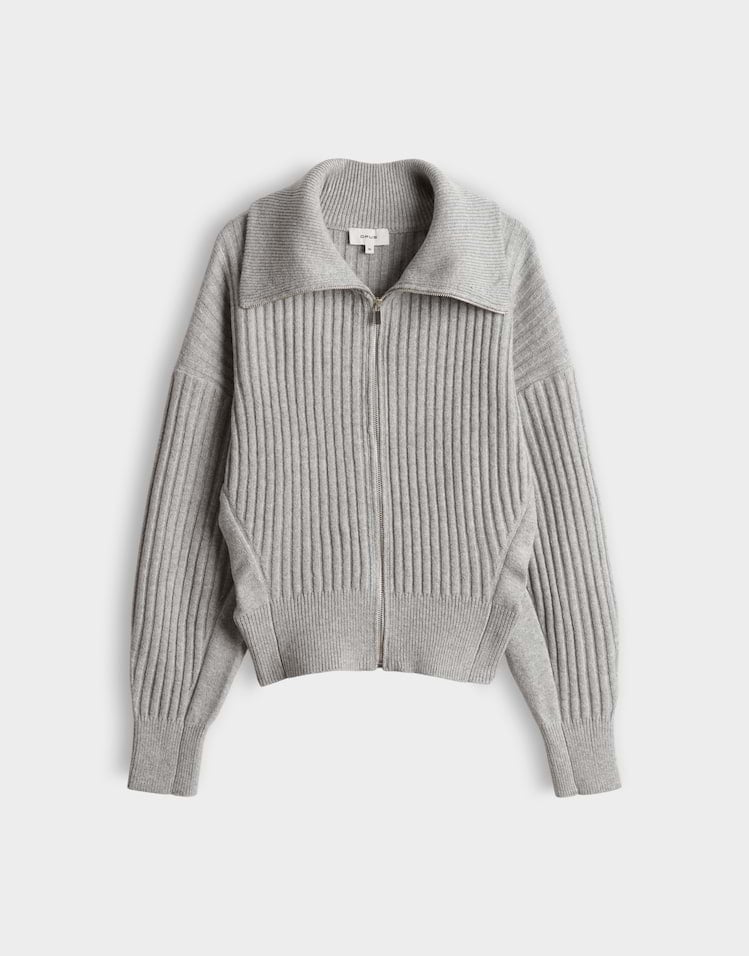 Opus Dodesa 10614711618460 vest sweat dames grijs dessin - Grijs Melee