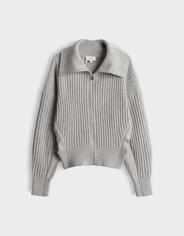 Opus Dodesa 10614711618460 vest sweat dames grijs dessin - Grijs Melee