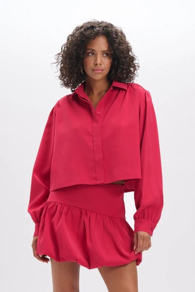 Refined department korte rok framboos – dames