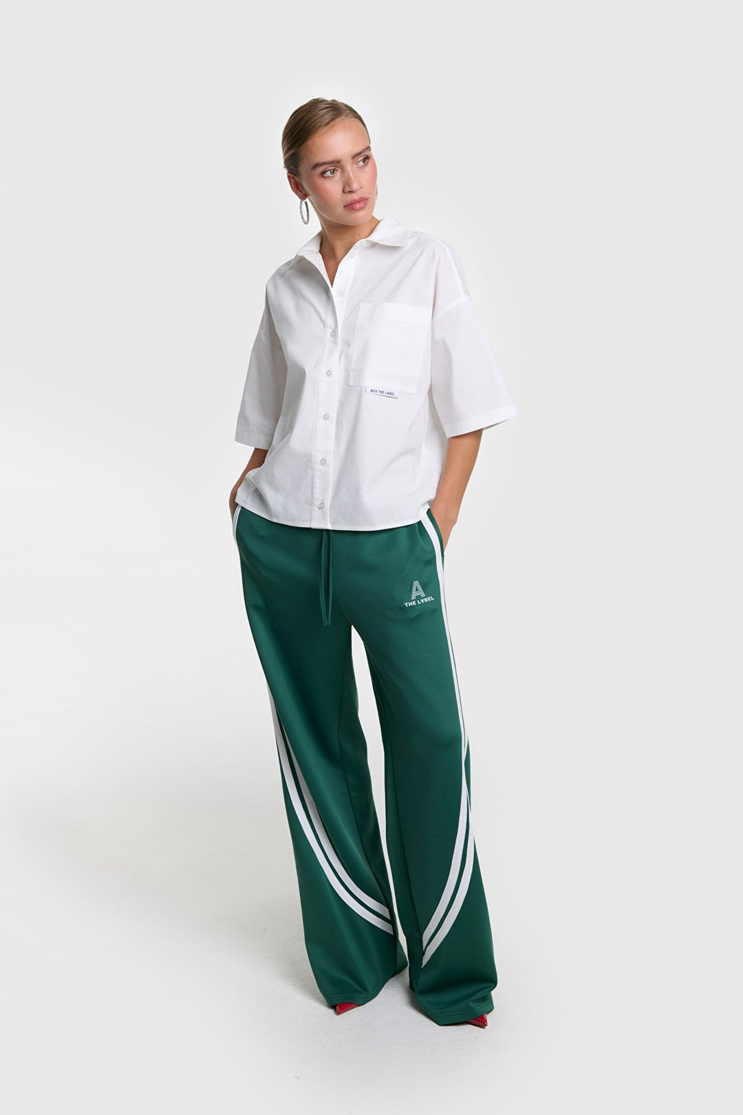 Alix the label lange broek dames groen