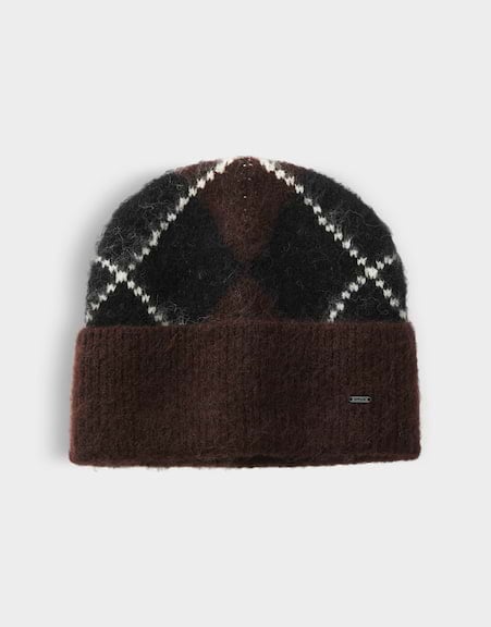 Opus arauta cap 10624514525465 muts zwart dessin – dames