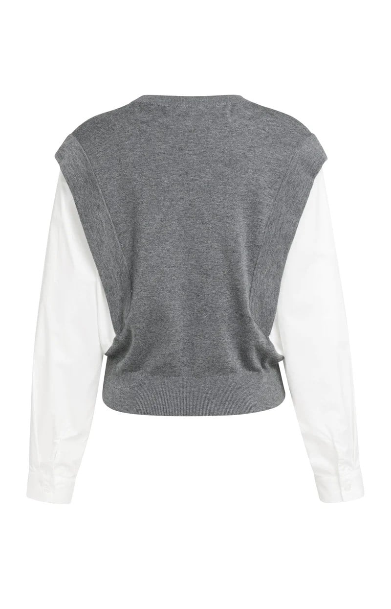 YAYA Women 01-000614-609 spencer dames grijs melee