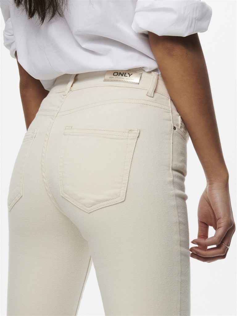Only 15230778 Blush ecru bootcut jeans – dames - L32