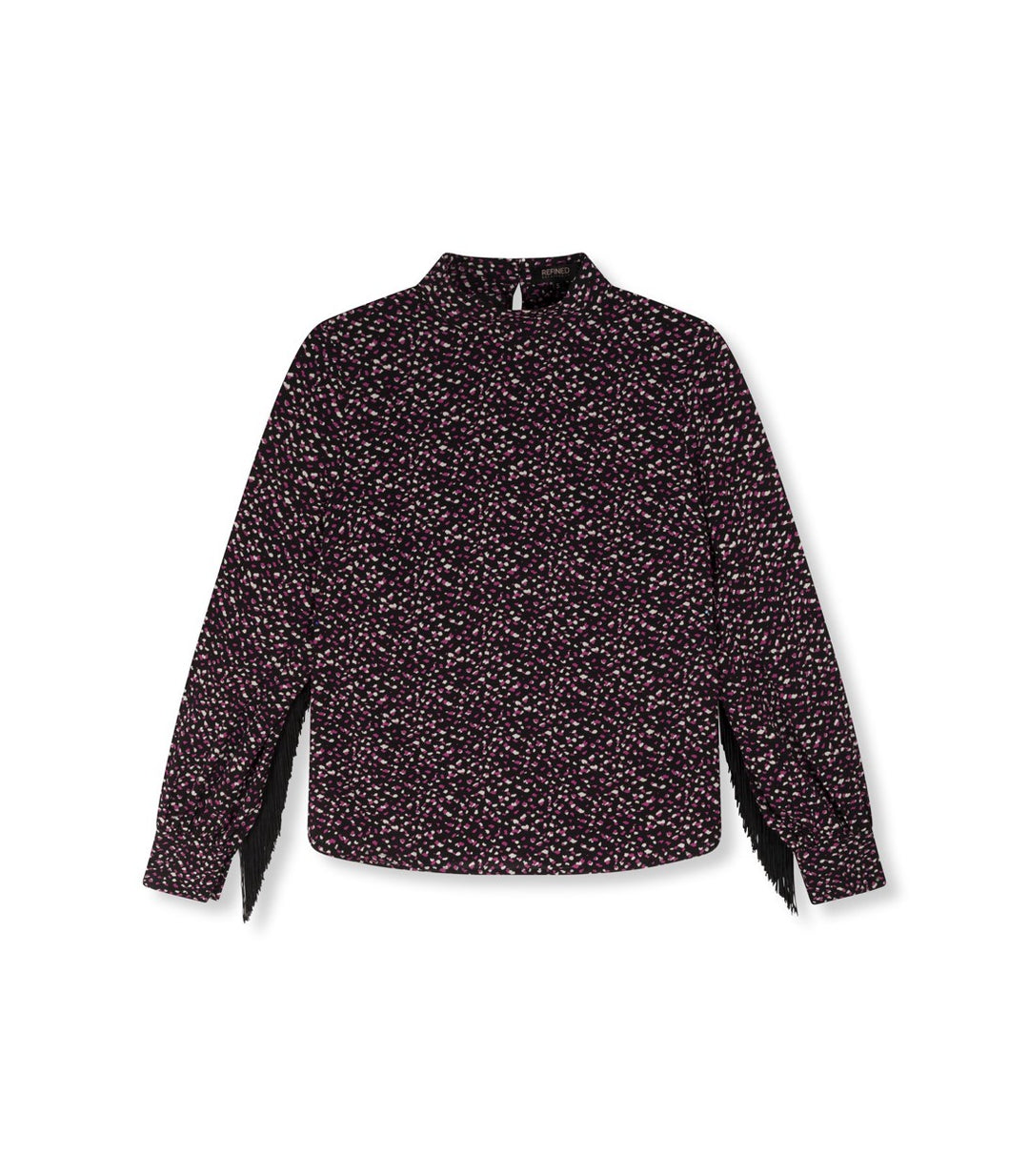 Refined department Alvera top zwart dessin – dames