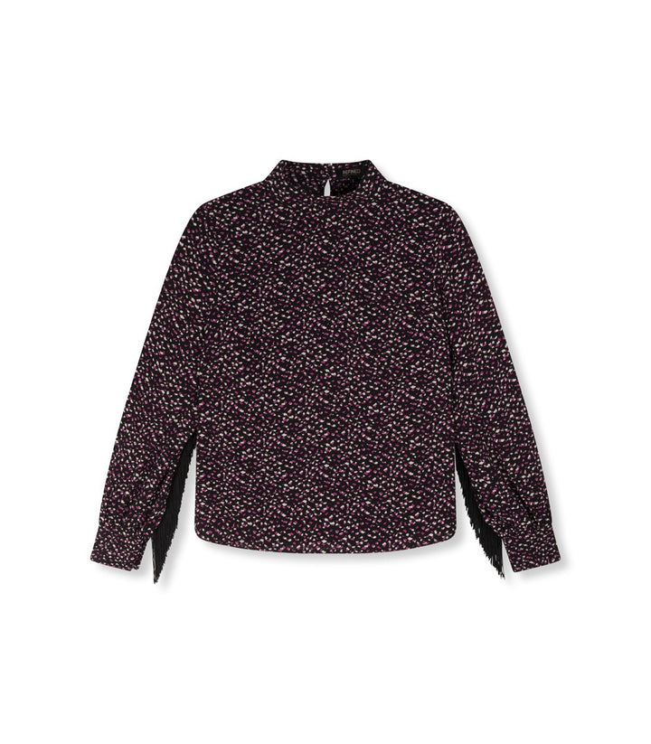 Refined department Alvera top zwart dessin – dames