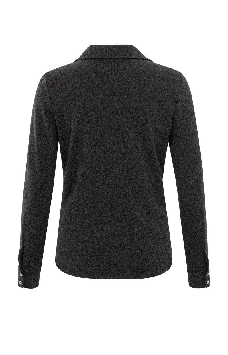 YAYA Women blouse l/m antraciet – dames