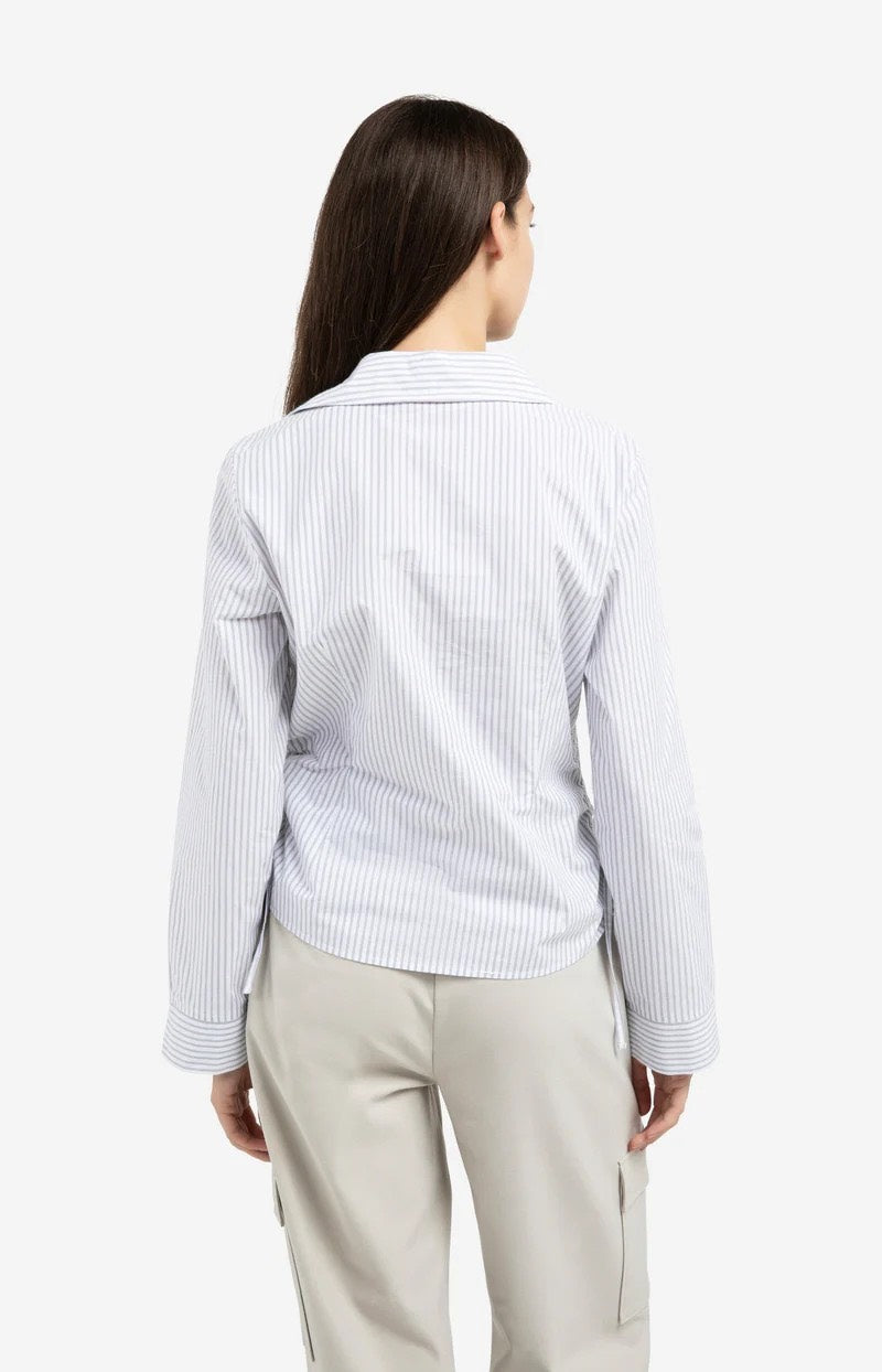 YAYA Women 01-201203-602 blouse l/m dames wit dessin