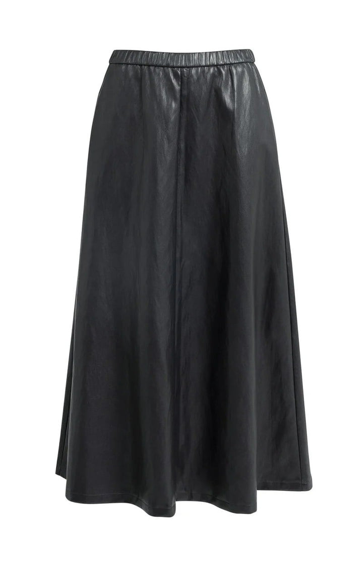 YAYA Women 01-409085-610 rok maxi (imitatie) leer zwart