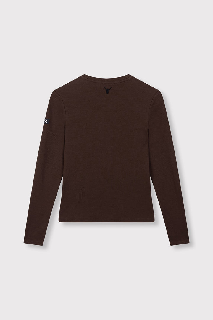 Alix the label t-shirt l/m bruin – dames