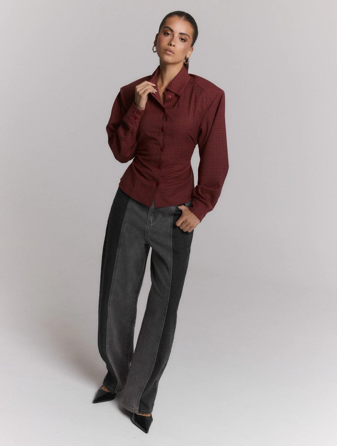 Refined department jeans low croth-baggy fit dames - grey denim
