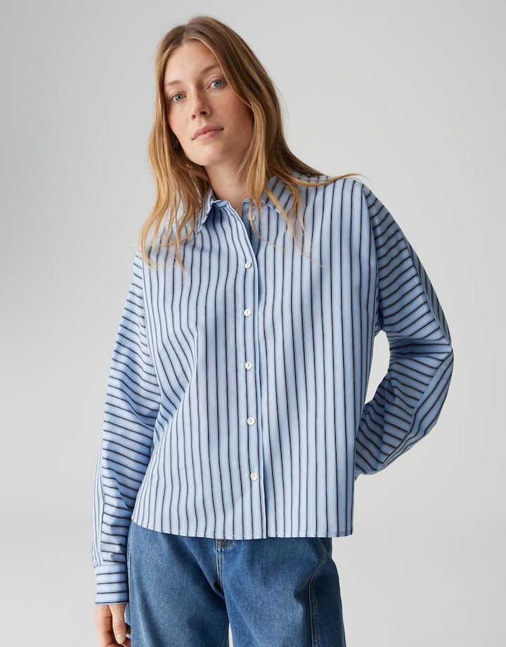 Opus blouse l/m dames blauw dessin – Foho 10492213694393