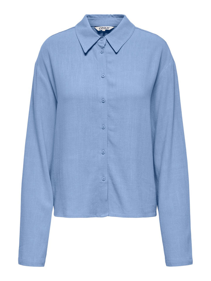 Only blouse l/m dames lichtblauw – 15338695 Solvi