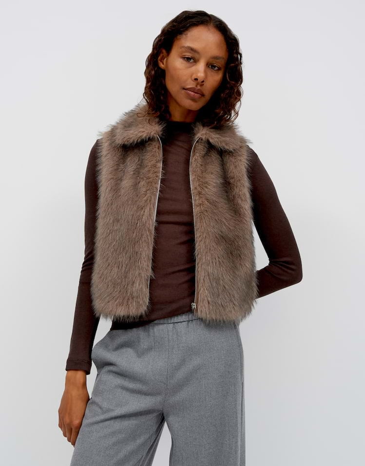 Opus Wafury 10624314524465 gilet dames taupe
